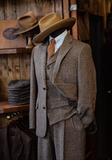 Edison Harris Tweed Jacket - Brown Check