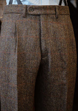 Edison Harris Tweed Trousers - Brown Check