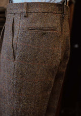 Edison Harris Tweed Trousers - Brown Check