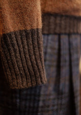 Fawcett Lambs Wool Cardigan - Rust