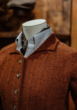 Frances Ladies Lambswool Cardigan - Rust