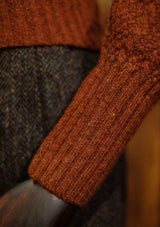 Frances Ladies Lambswool Cardigan - Rust