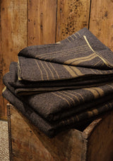 Luxurious Picnic Blanket -  Dark Brown with Tan Waxed Cotton