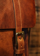 Luxury Saddle Leather Satchel - Tan