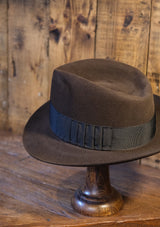 Wellsburg Fedora - Brown With Pleated Ribbon